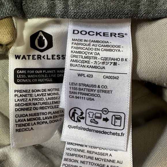 NWT men’s Dockers workday slim fit smart 360 flex khaki pants SZ 34x34 - Picture 7 of 8